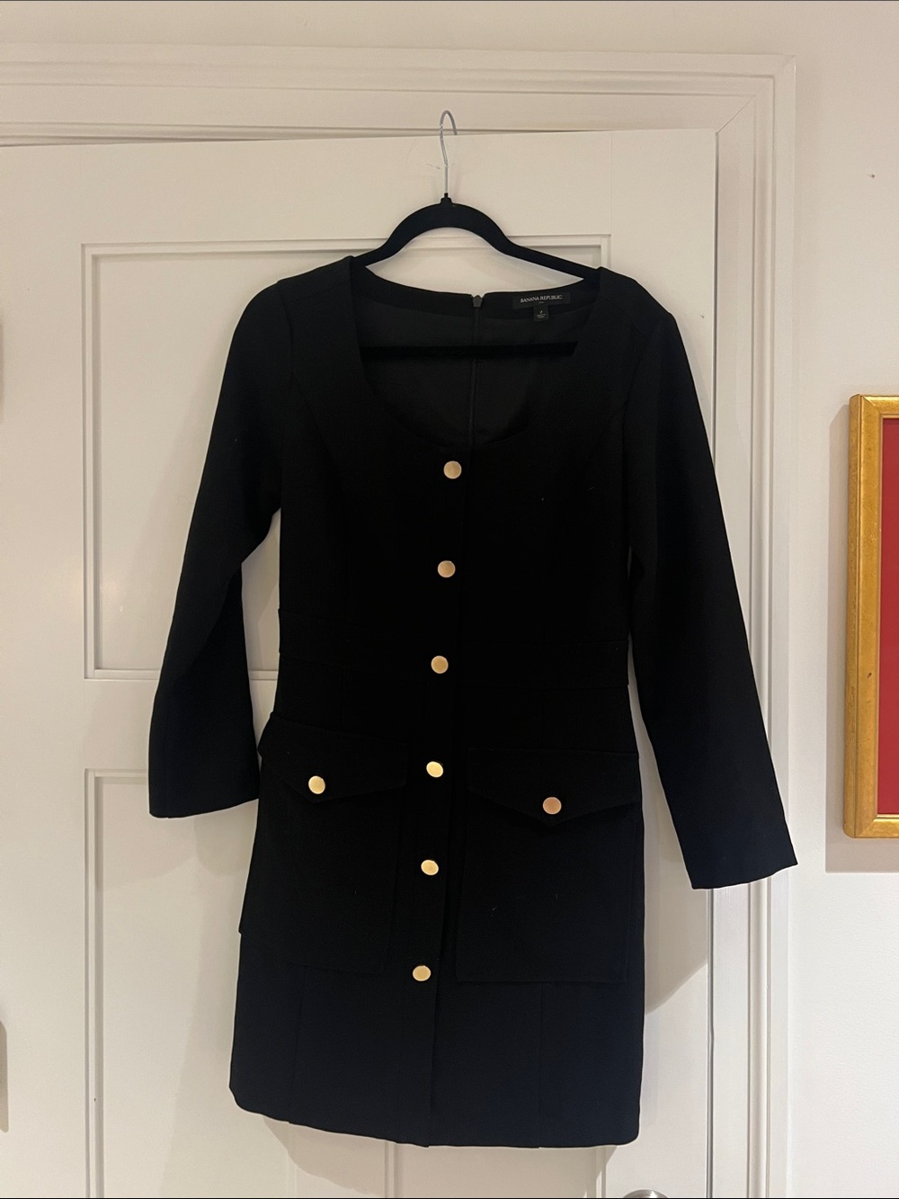 Banana Republic Black Zip-Back Dress